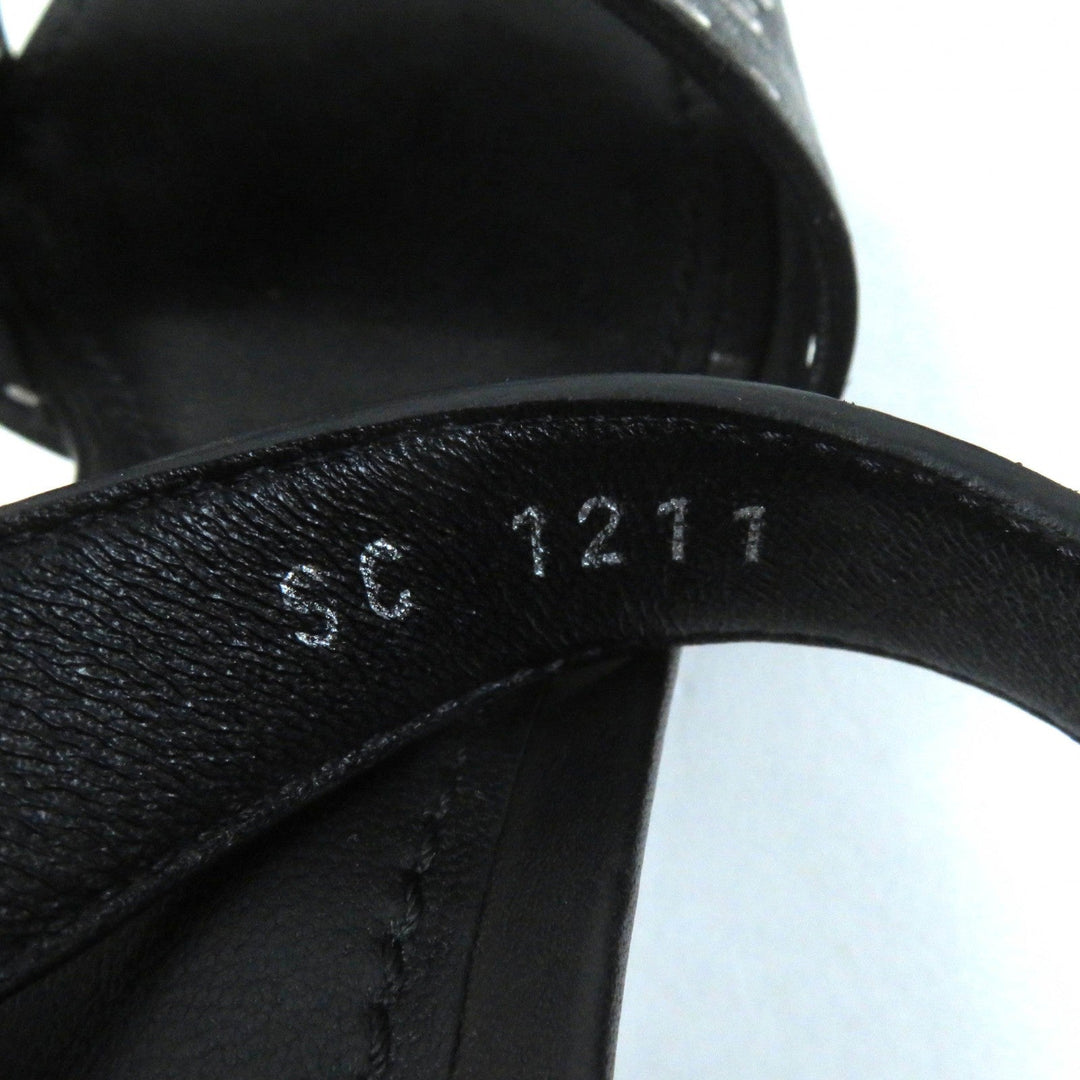 LOUIS VUITTON Sandals Main: Leather black horizon line Monogram Mahina Women 37 Used Authentic