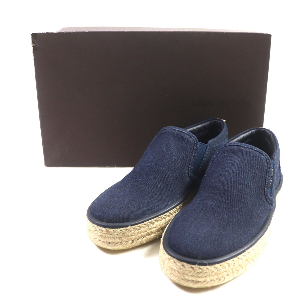 LOUIS VUITTON Slip-on Main: Denim Indigo COCONUT GROVE Coconut Grove Line mens 5 Used Authentic