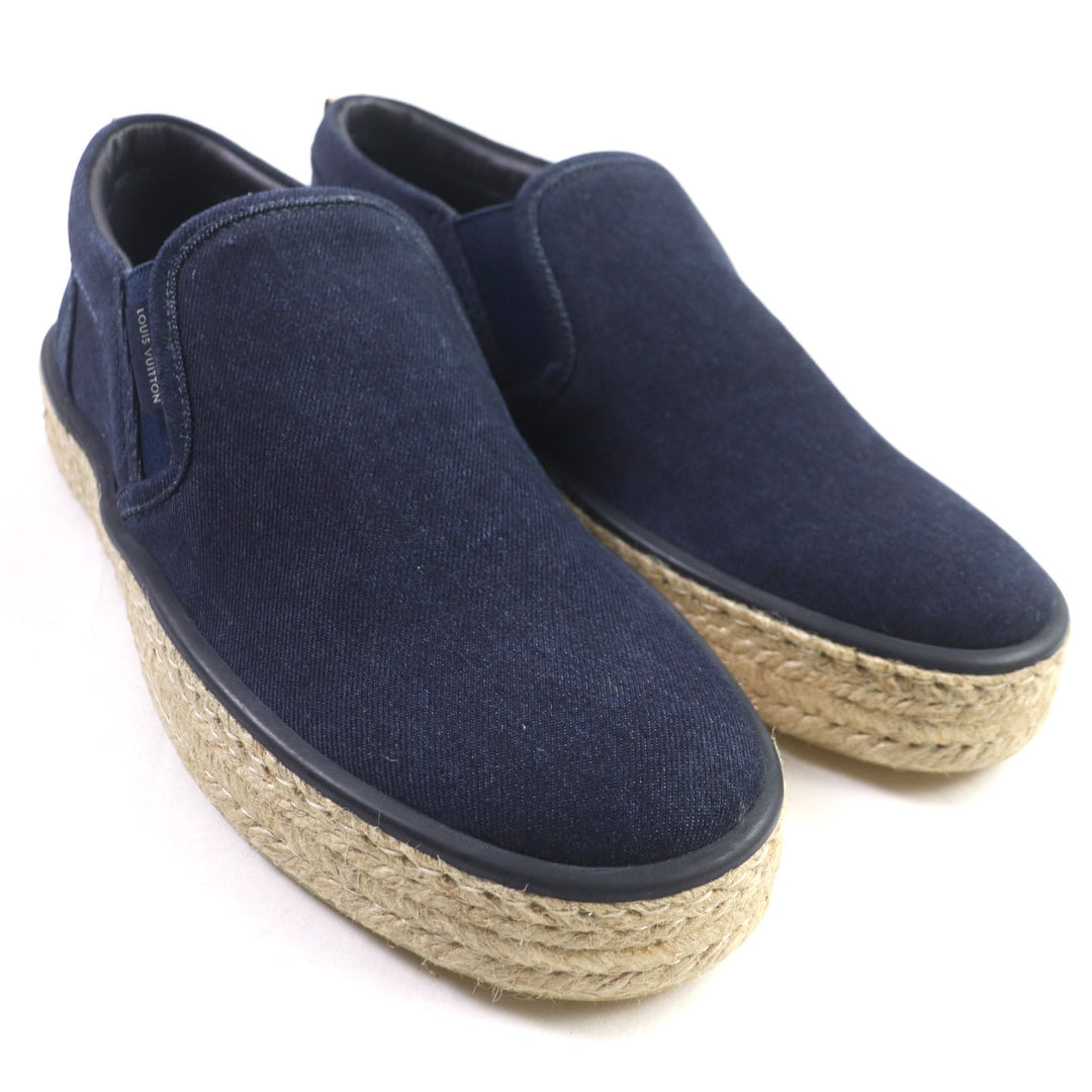 LOUIS VUITTON Slip-on Main: Denim Indigo COCONUT GROVE Coconut Grove Line mens 5 Used Authentic