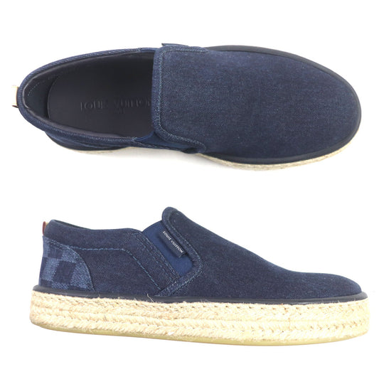 LOUIS VUITTON Slip-on Main: Denim Indigo COCONUT GROVE Coconut Grove Line mens 5 Used Authentic