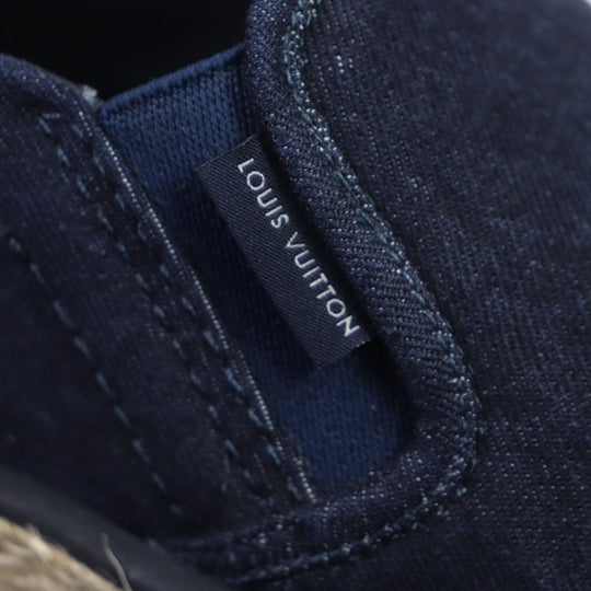 LOUIS VUITTON Slip-on Main: Denim Indigo COCONUT GROVE Coconut Grove Line mens 5 Used Authentic