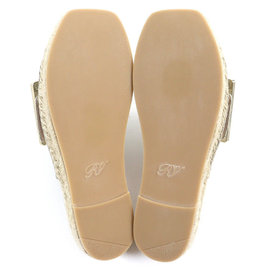 ROGERVIVIER Sandals Part: Jute, Main: Linen beige Women 36 Used Authentic
