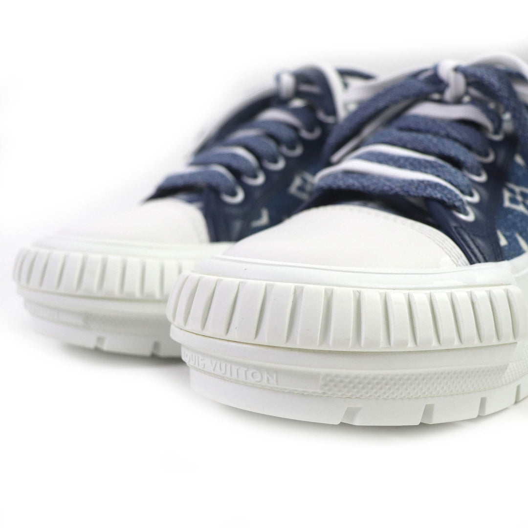 LOUIS VUITTON sneakers Main: Denim Indigo Blue White squad line Women 35 Used Authentic