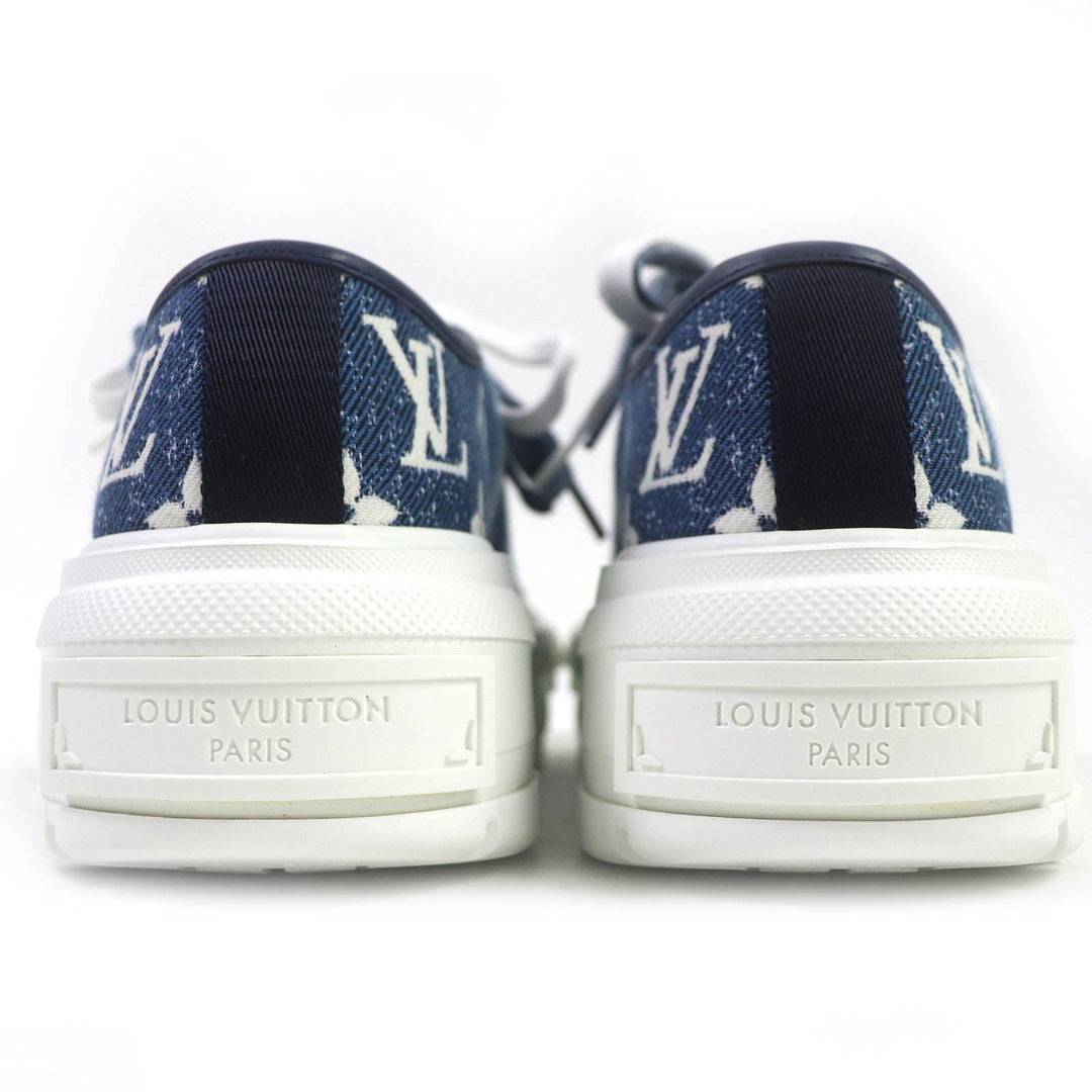 LOUIS VUITTON sneakers Main: Denim Indigo Blue White squad line Women 35 Used Authentic
