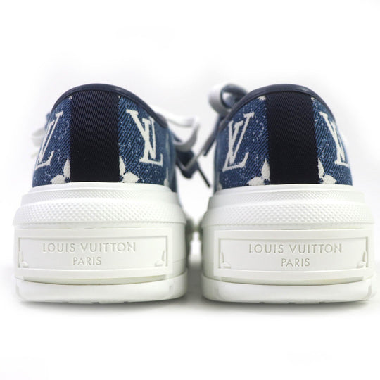 LOUIS VUITTON sneakers Main: Denim Indigo Blue White squad line Women 35 Used Authentic