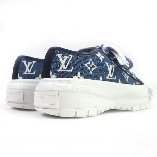 LOUIS VUITTON sneakers Main: Denim Indigo Blue White squad line Women 35 Used Authentic