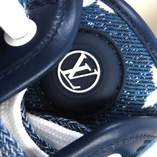 LOUIS VUITTON sneakers Main: Denim Indigo Blue White squad line Women 35 Used Authentic