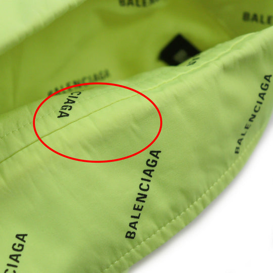 BALENCIAGA Short sleeve shirt 534332 Outer material: 100% cotton yellow All Over Logo Short Sleeve Shirt mens 38 Used Authentic