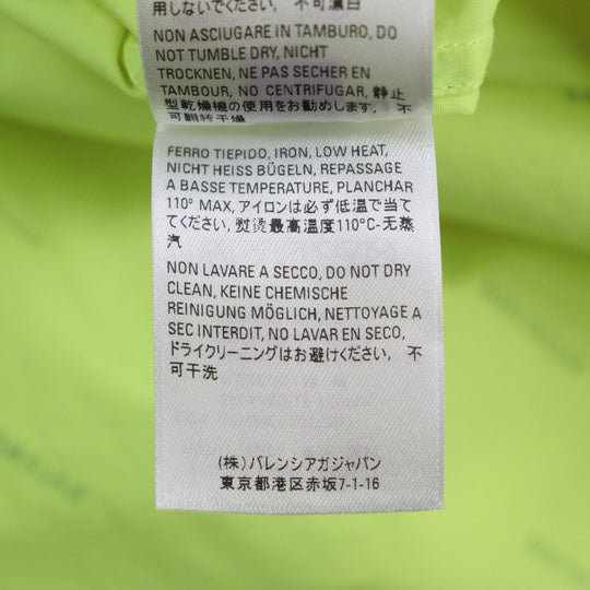 BALENCIAGA Short sleeve shirt 534332 Outer material: 100% cotton yellow All Over Logo Short Sleeve Shirt mens 38 Used Authentic