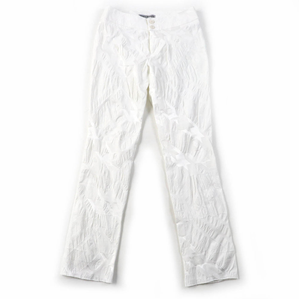 ISSEY MIYAKE Pants IM31FF505 Main: 50% polyester, Main: 43% cotton, Main: 7% polyurethane white Women 1 Used Authentic