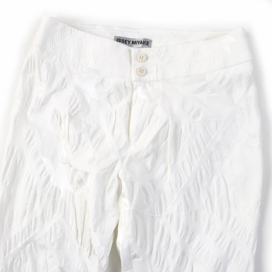 ISSEY MIYAKE Pants IM31FF505 Main: 50% polyester, Main: 43% cotton, Main: 7% polyurethane white Women 1 Used Authentic