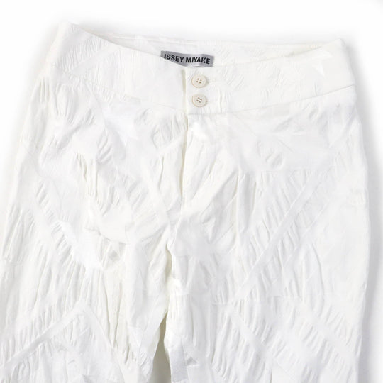 ISSEY MIYAKE Pants IM31FF505 Main: 50% polyester, Main: 43% cotton, Main: 7% polyurethane white Women 1 Used Authentic