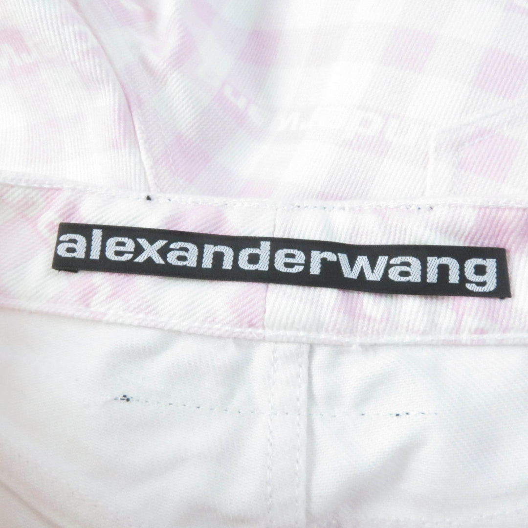 Alexander Wang Shorts 4DC2214939 Main: 100% cotton pink BITE SHOAT denim fade check Women 26 Used Authentic