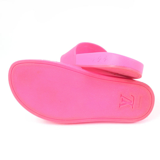 LOUIS VUITTON Sandals Main: Rubber pink Waterfront Line Women 5 Used Authentic