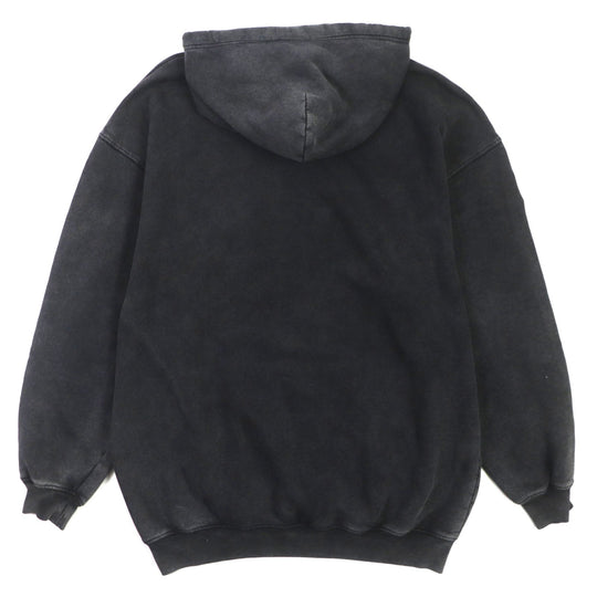 BALENCIAGA Hoodie 578135 Main: 100% cotton black mens XS Used Authentic