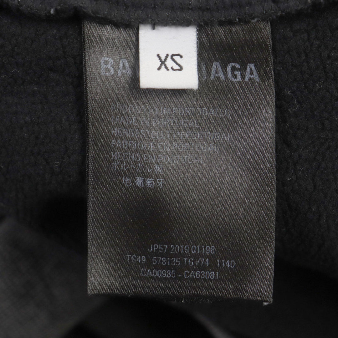 BALENCIAGA Hoodie 578135 Main: 100% cotton black mens XS Used Authentic