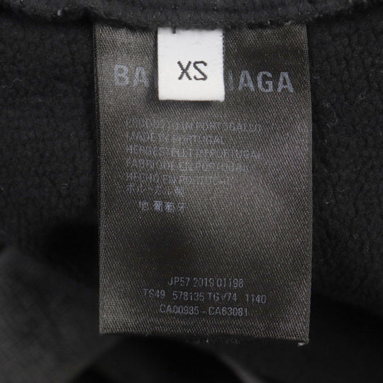 BALENCIAGA Hoodie 578135 Main: 100% cotton black mens XS Used Authentic