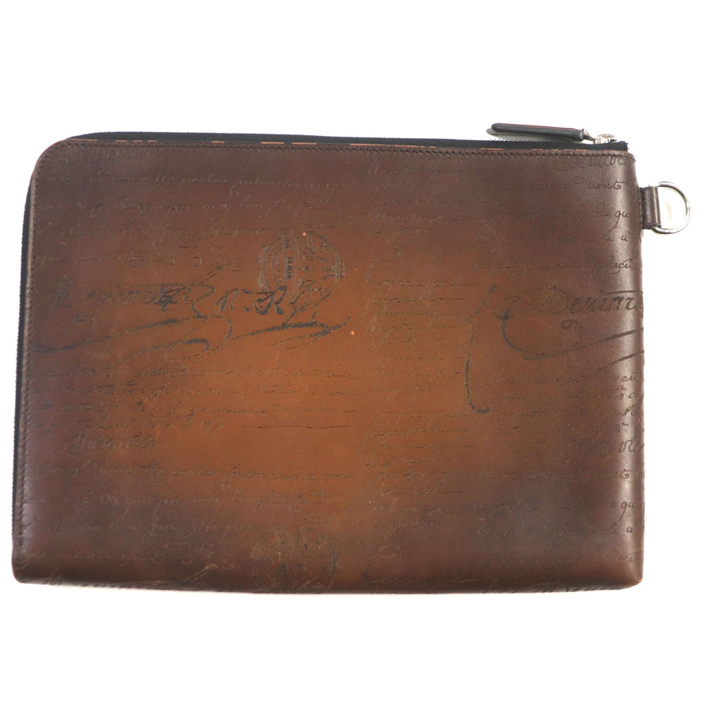 Berluti Clutch bag Main: Scritto leather CACAO INTENSO Nino GM mens Used Authentic