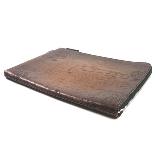 Berluti Clutch bag Main: Scritto leather CACAO INTENSO Nino GM mens Used Authentic