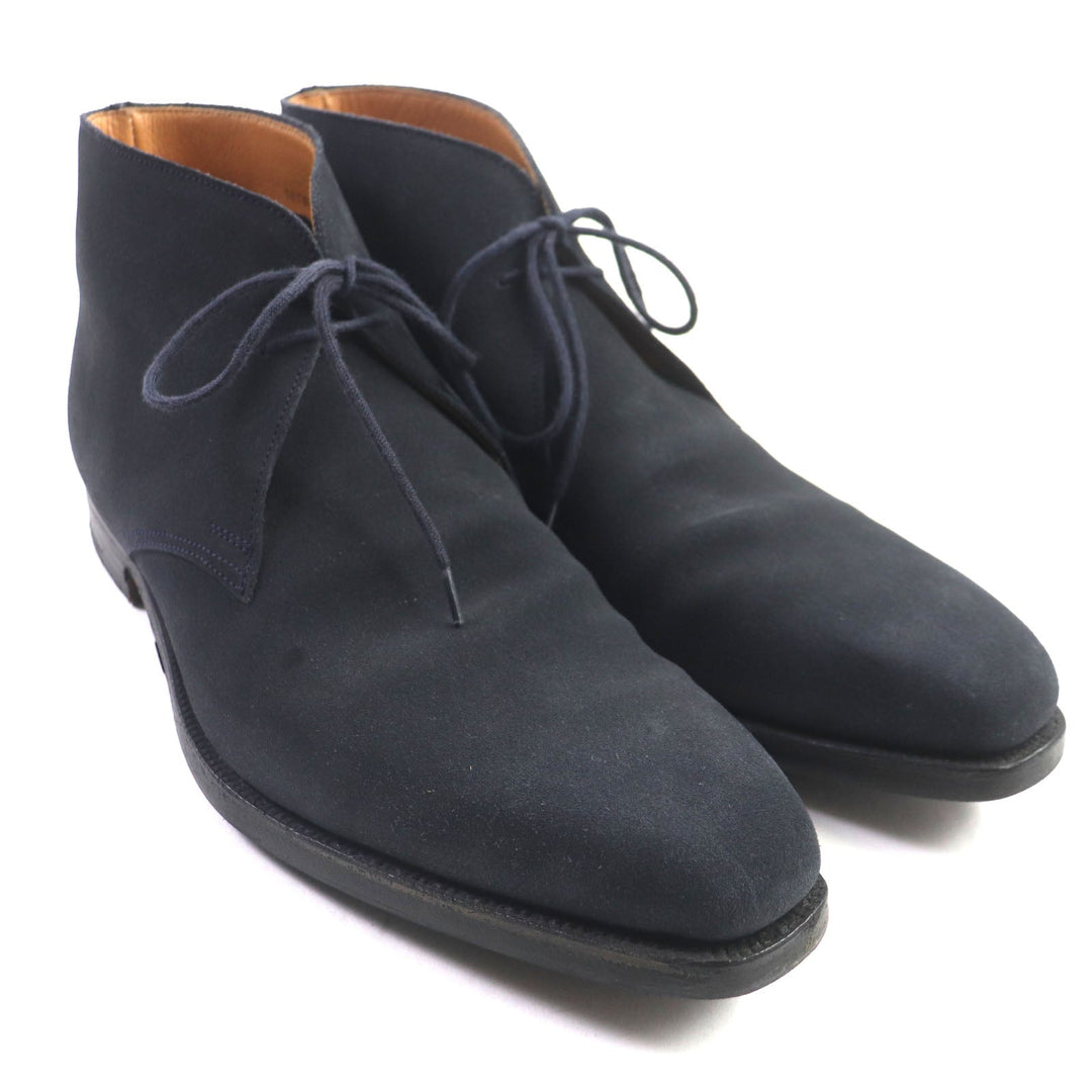 CROCKETT&JONES Ankle boots Main: Suede leather Navy TETBURT Tetbury mens 7 1/2 E Used Authentic