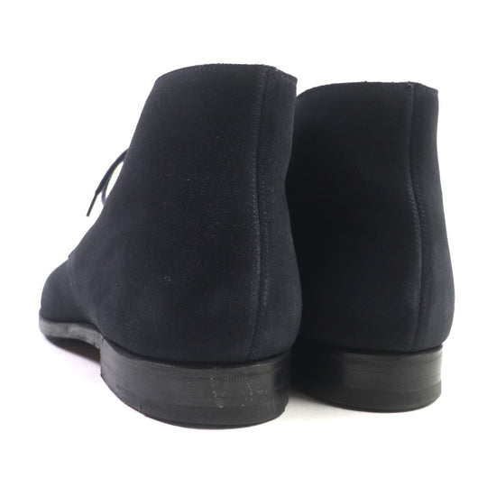 CROCKETT&JONES Ankle boots Main: Suede leather Navy TETBURT Tetbury mens 7 1/2 E Used Authentic