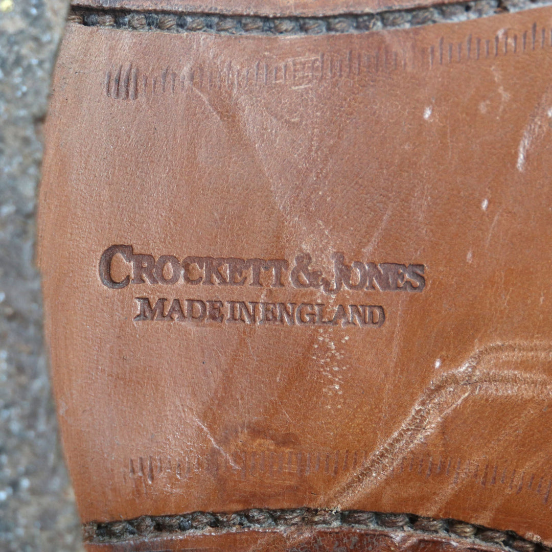 CROCKETT&JONES Ankle boots Main: Suede leather Navy TETBURT Tetbury mens 7 1/2 E Used Authentic