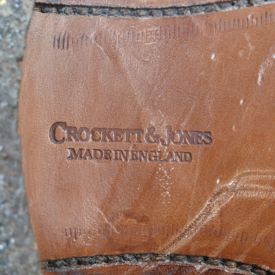 CROCKETT&JONES Ankle boots Main: Suede leather Navy TETBURT Tetbury mens 7 1/2 E Used Authentic