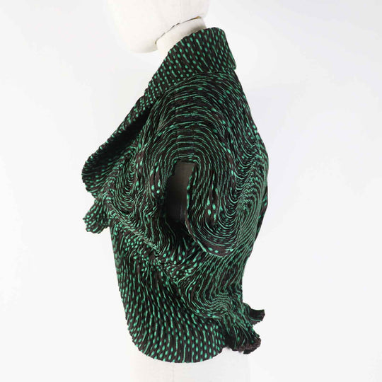 ISSEY MIYAKE Jacket IM62FD561 Outer material: 60% polyester, Outer material: 38% cotton, Outer material: 2% polyurethane Brown green 16Stainless Steel Collection Women 2 Used Authentic
