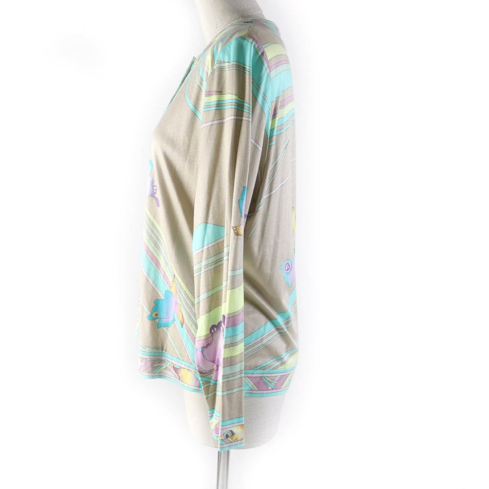 LEONARD FASHION cardigan Main: 100% cotton Multi Women L Used Authentic