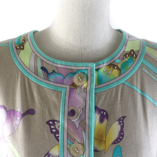 LEONARD FASHION cardigan Main: 100% cotton Multi Women L Used Authentic