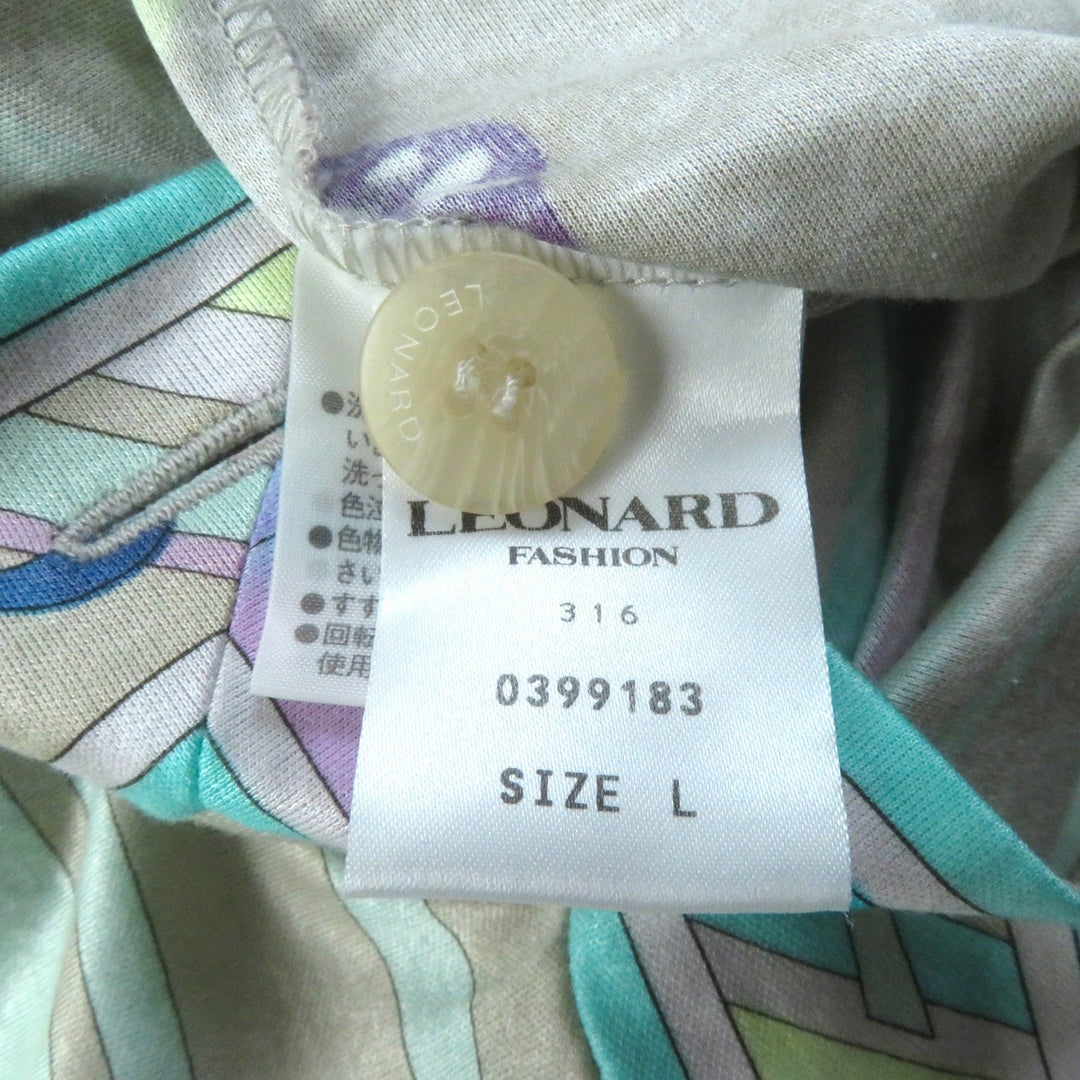 LEONARD FASHION cardigan Main: 100% cotton Multi Women L Used Authentic