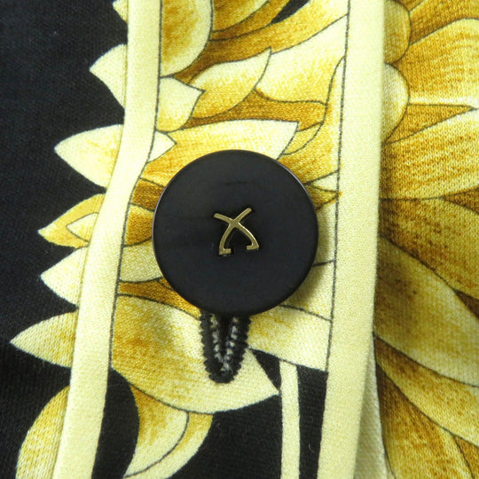 LEONARD FASHION cardigan Main: 100% cotton Black yellow Women L Used Authentic