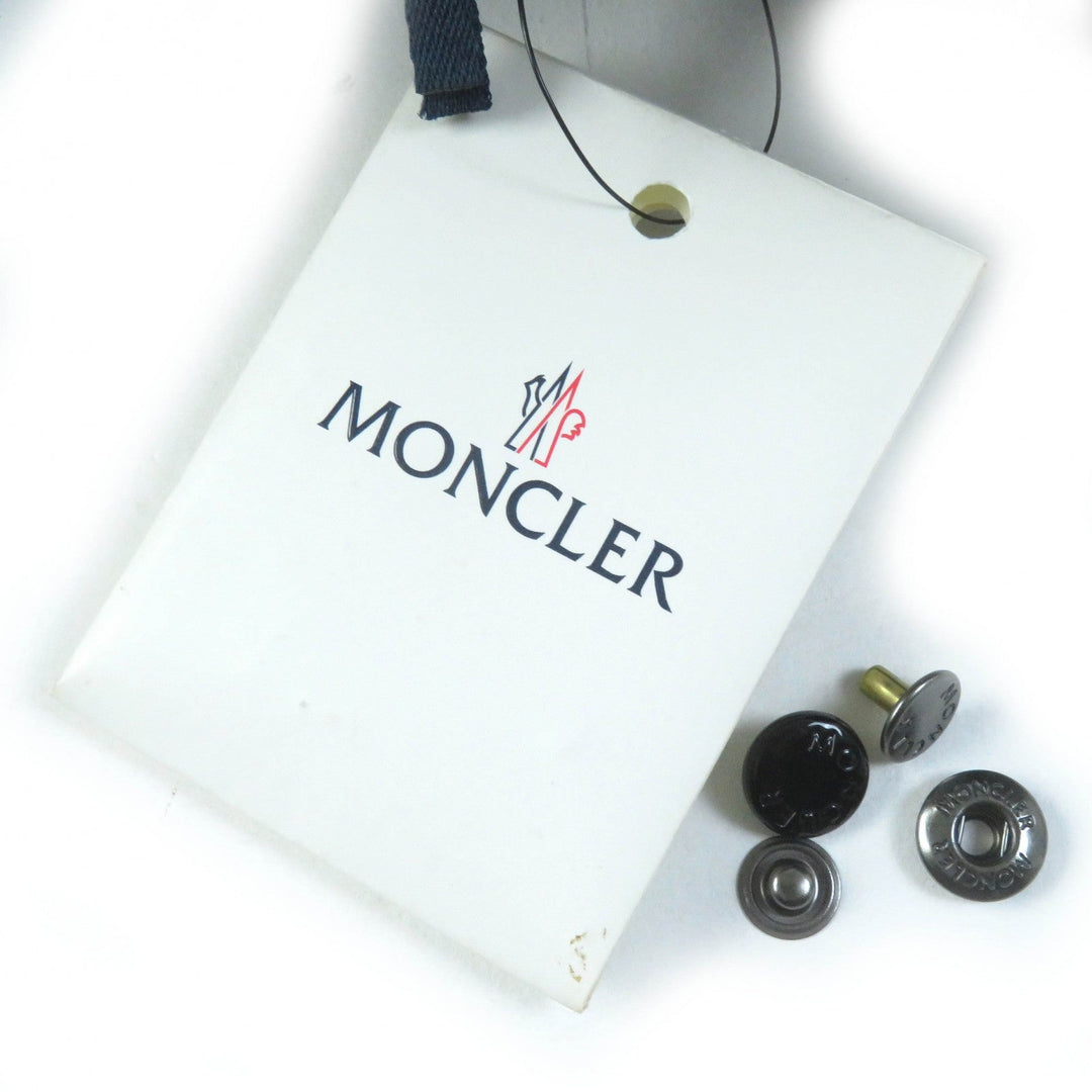 MONCLER Down jacket Outer: 100% polyester, Lining: 100% nylon, Part: 70% wool, Part: 25% nylon, Part: 5% cashmere Black dark gray CAMICIA Women 44 Used Authentic