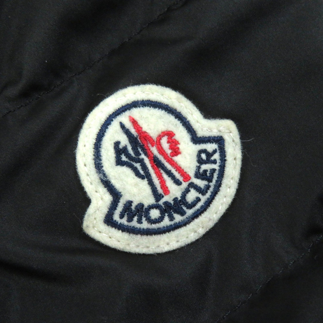 MONCLER Down jacket Outer: 100% polyester, Lining: 100% nylon, Part: 70% wool, Part: 25% nylon, Part: 5% cashmere Black dark gray CAMICIA Women 44 Used Authentic