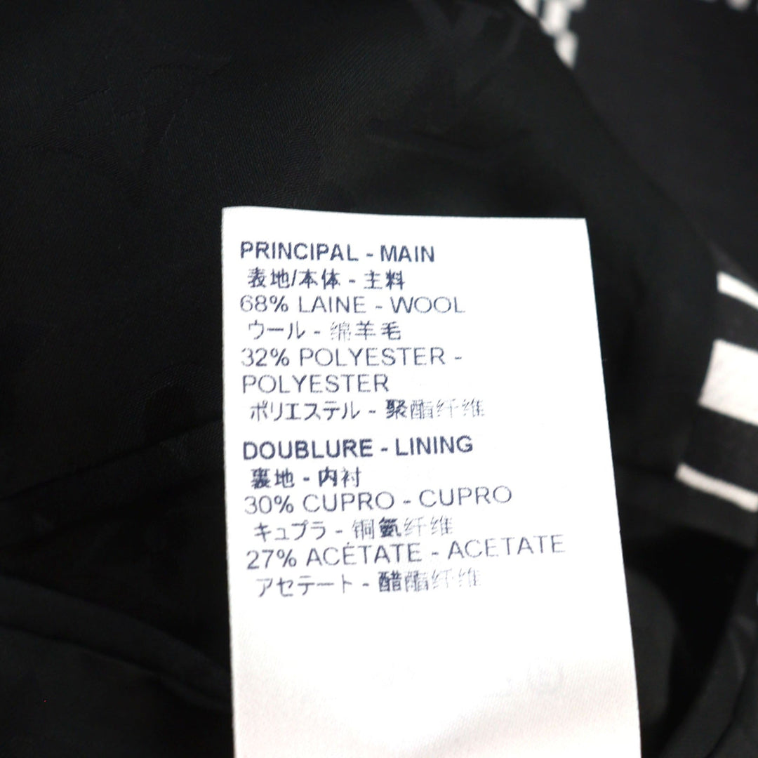 LOUIS VUITTON Chester coat HKC71W Outer: 68% wool, Outer: 32% polyester, Lining: 30% cupra, Lining: 27% acetate, Lining: 24% rayon Black White mens 50 Used Authentic
