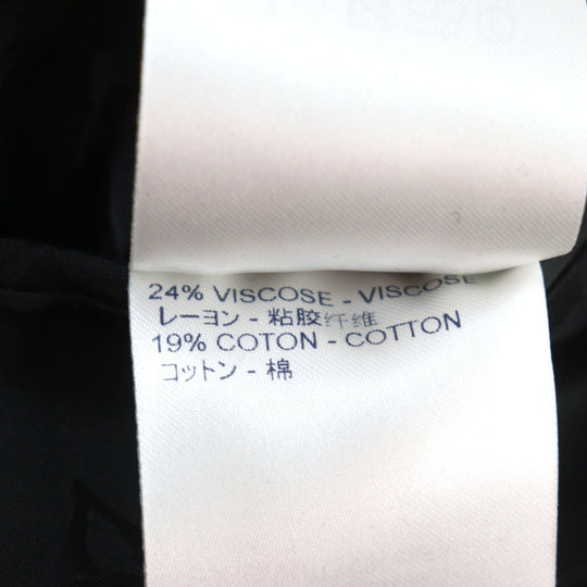 LOUIS VUITTON Chester coat HKC71W Outer: 68% wool, Outer: 32% polyester, Lining: 30% cupra, Lining: 27% acetate, Lining: 24% rayon Black White mens 50 Used Authentic