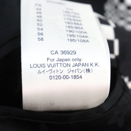 LOUIS VUITTON Chester coat HKC71W Outer: 68% wool, Outer: 32% polyester, Lining: 30% cupra, Lining: 27% acetate, Lining: 24% rayon Black White mens 50 Used Authentic