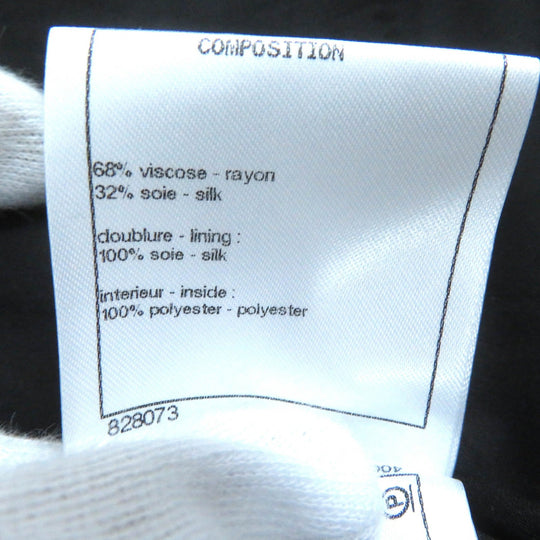 CHANEL No color jacket P57584 Outer: 68% rayon, Outer: 32% silk, Lining: 100% silk, Filling: 100% polyester Black multicolor Women 34 Used Authentic