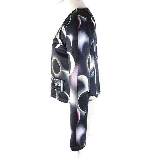CHANEL No color jacket P57584 Outer: 68% rayon, Outer: 32% silk, Lining: 100% silk, Filling: 100% polyester Black multicolor Women 34 Used Authentic
