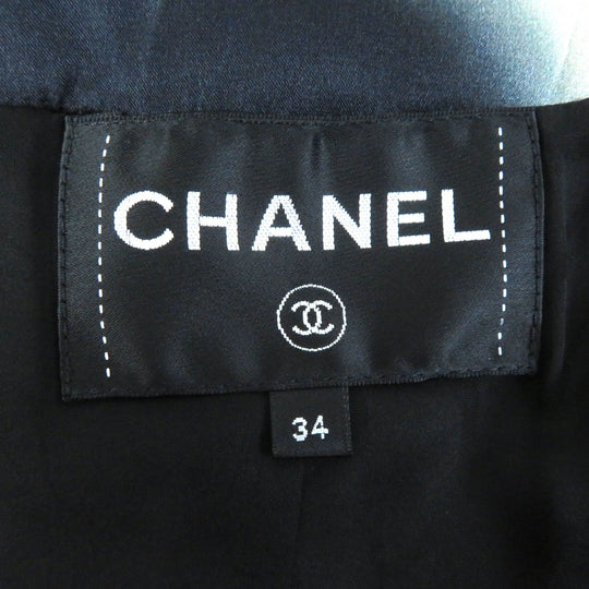 CHANEL No color jacket P57584 Outer: 68% rayon, Outer: 32% silk, Lining: 100% silk, Filling: 100% polyester Black multicolor Women 34 Used Authentic