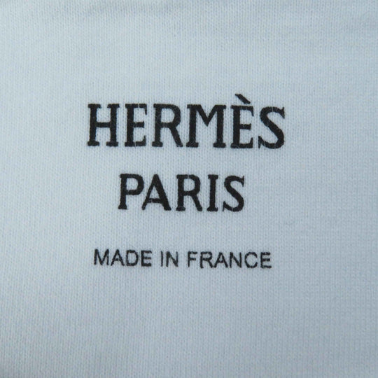 HERMES tops 3E4620DL Main: 100% cotton, Part: 100% polyester white Women 38 Used Authentic