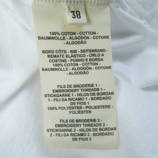 HERMES tops 3E4620DL Main: 100% cotton, Part: 100% polyester white Women 38 Used Authentic