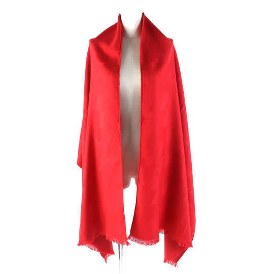 HERMES shawl 262223S Main: 85% cashmere, Main: 15% silk Red Etol Bias H Women Used Authentic