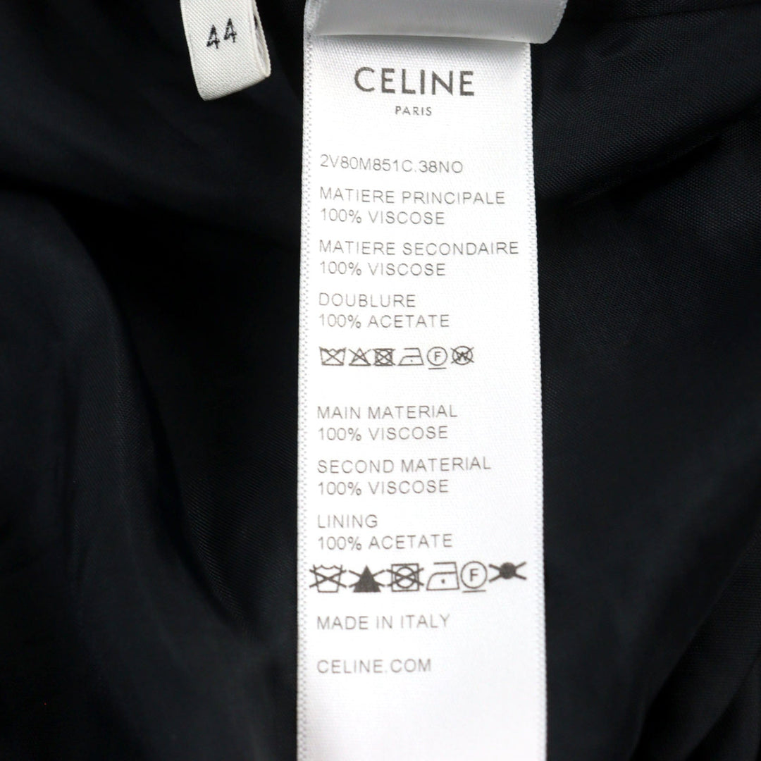 CELINE Jacket 2V80M851C Main: 100% rayon, Lining: 100% acetate Black yellow Western Teddy Jacket mens 44 Used Authentic