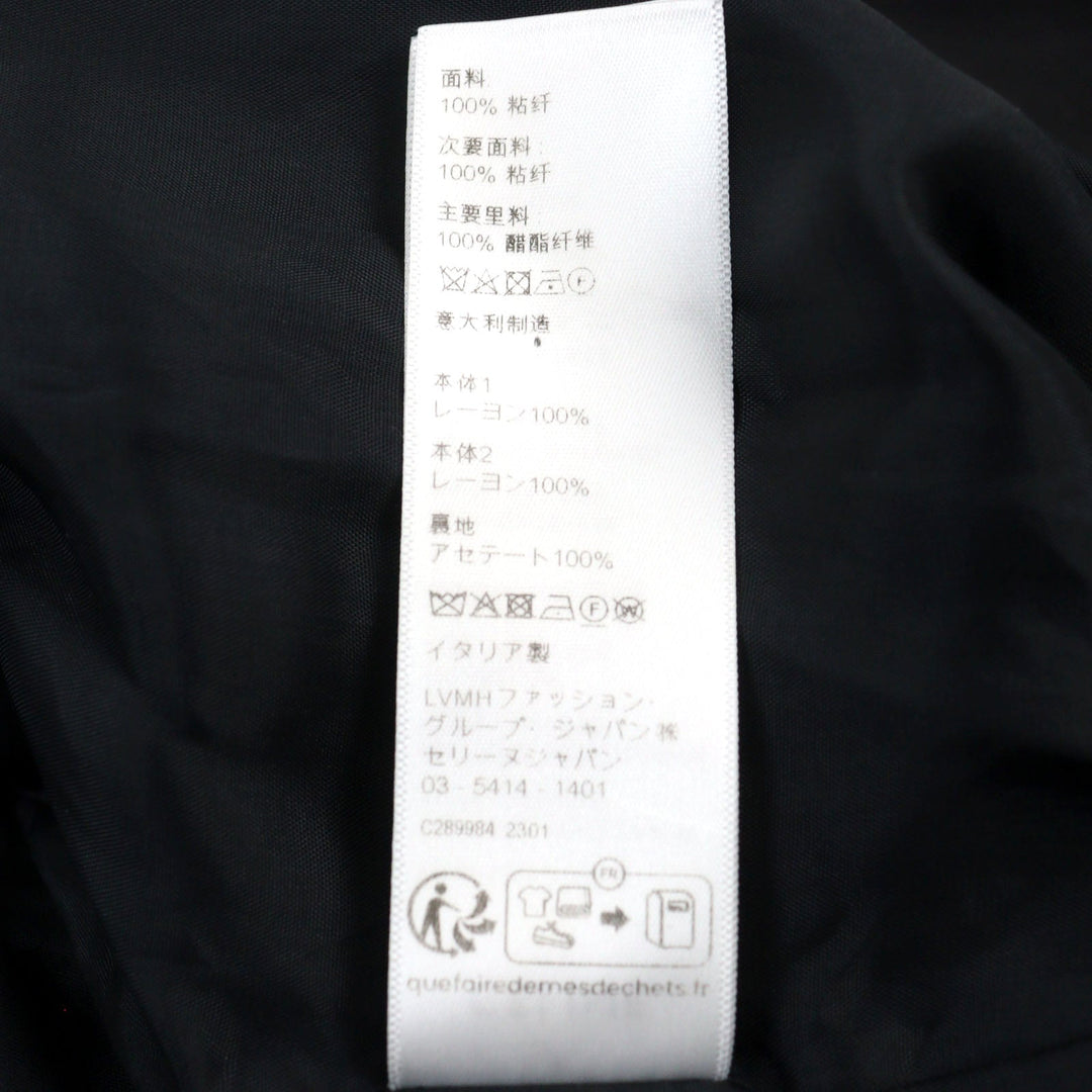 CELINE Jacket 2V80M851C Main: 100% rayon, Lining: 100% acetate Black yellow Western Teddy Jacket mens 44 Used Authentic
