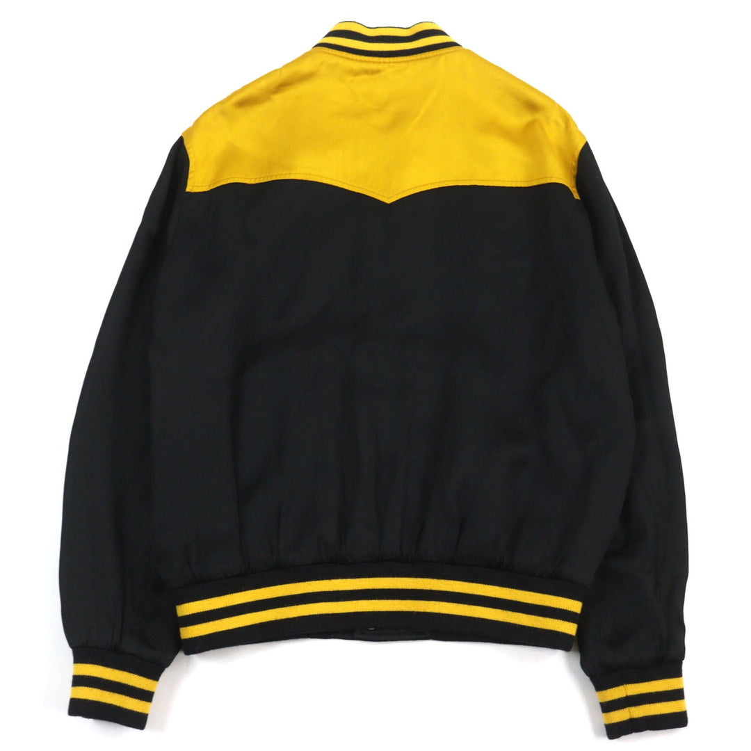CELINE Jacket 2V80M851C Main: 100% rayon, Lining: 100% acetate Black yellow Western Teddy Jacket mens 44 Used Authentic