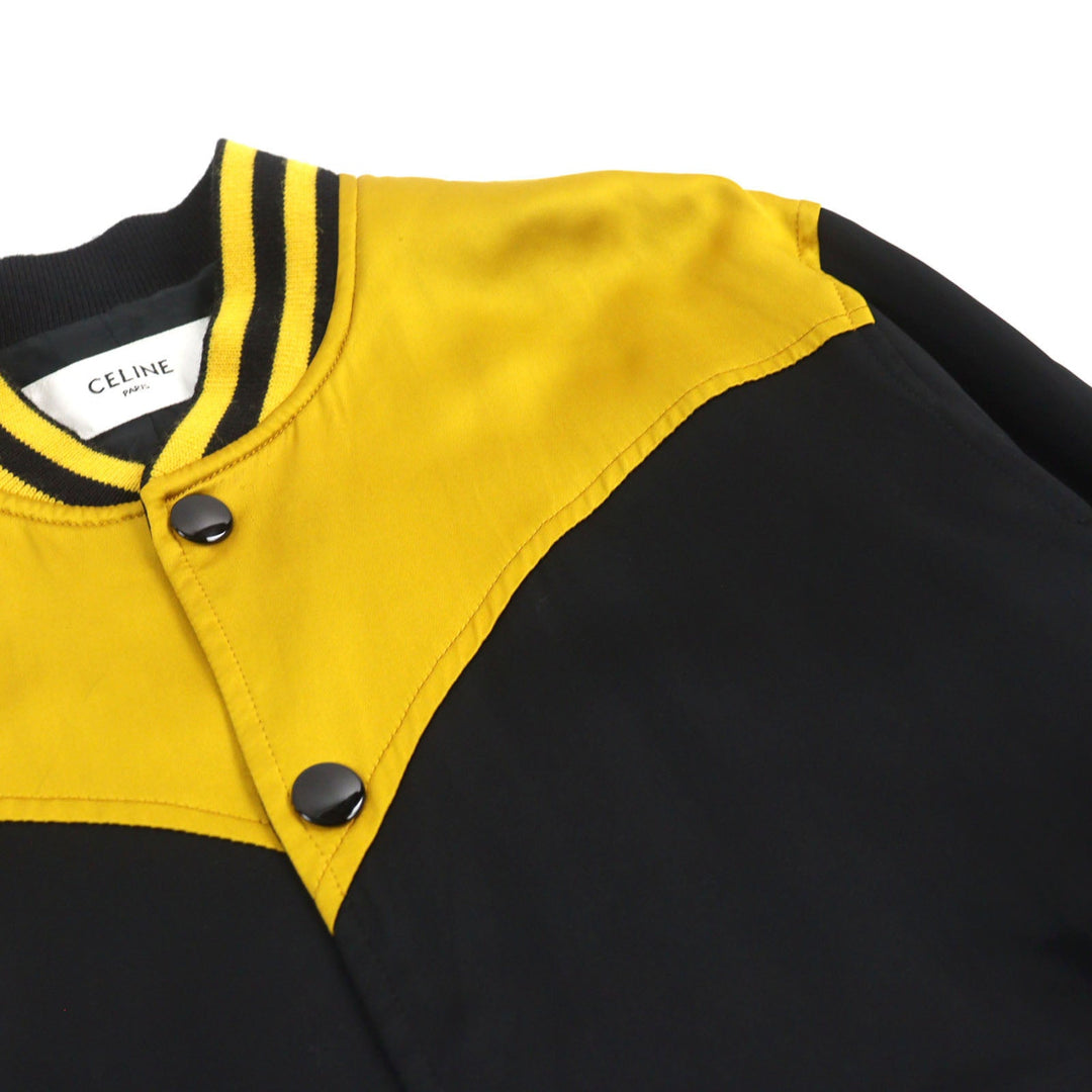CELINE Jacket 2V80M851C Main: 100% rayon, Lining: 100% acetate Black yellow Western Teddy Jacket mens 44 Used Authentic