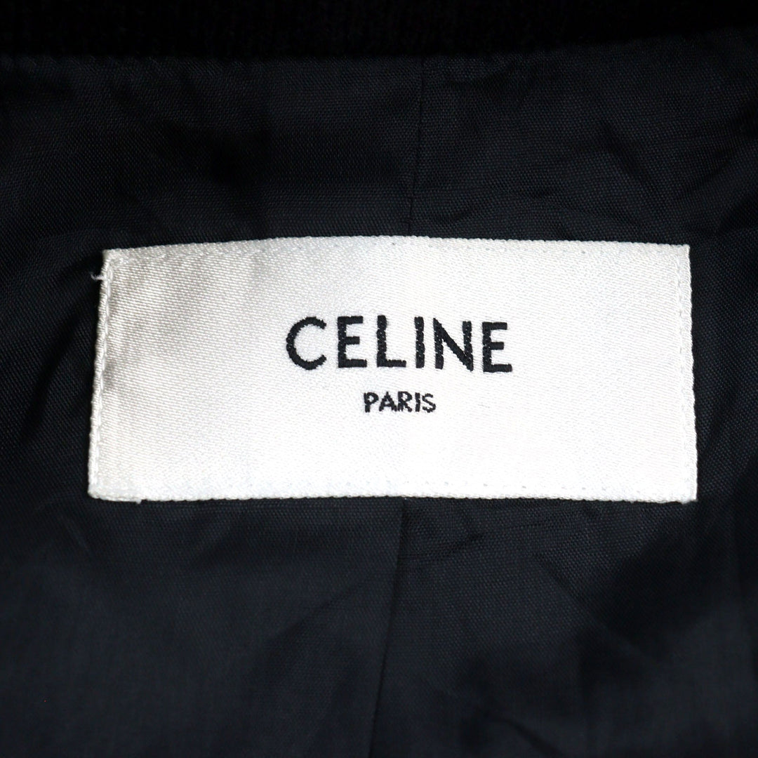 CELINE Jacket 2V80M851C Main: 100% rayon, Lining: 100% acetate Black yellow Western Teddy Jacket mens 44 Used Authentic
