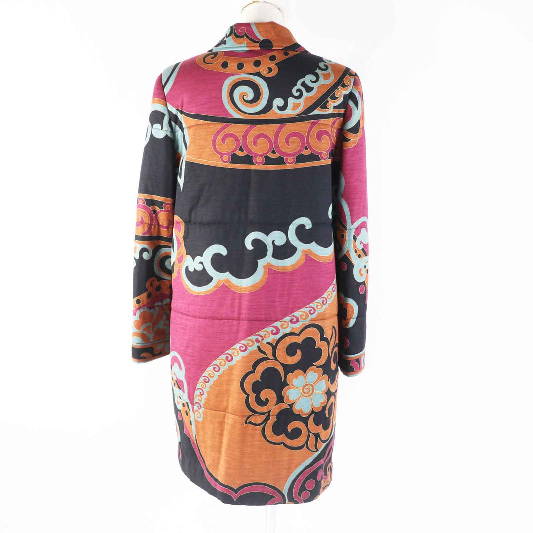 LEONARD FASHION coat 0388100 Outer: 60% wool, Outer: 40% silk, Part: 100% wool, Filling: 100% polyester, Lining: 100% cupra Multi Women L Used Authentic