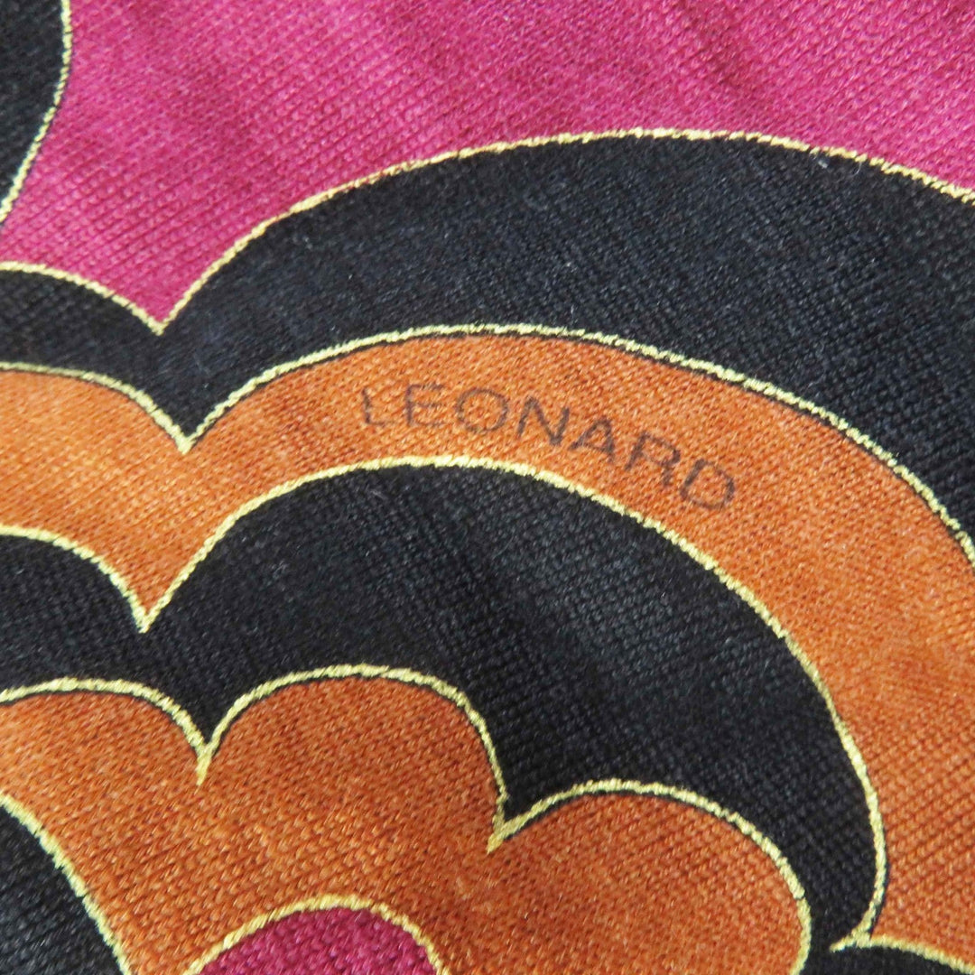 LEONARD FASHION coat 0388100 Outer: 60% wool, Outer: 40% silk, Part: 100% wool, Filling: 100% polyester, Lining: 100% cupra Multi Women L Used Authentic